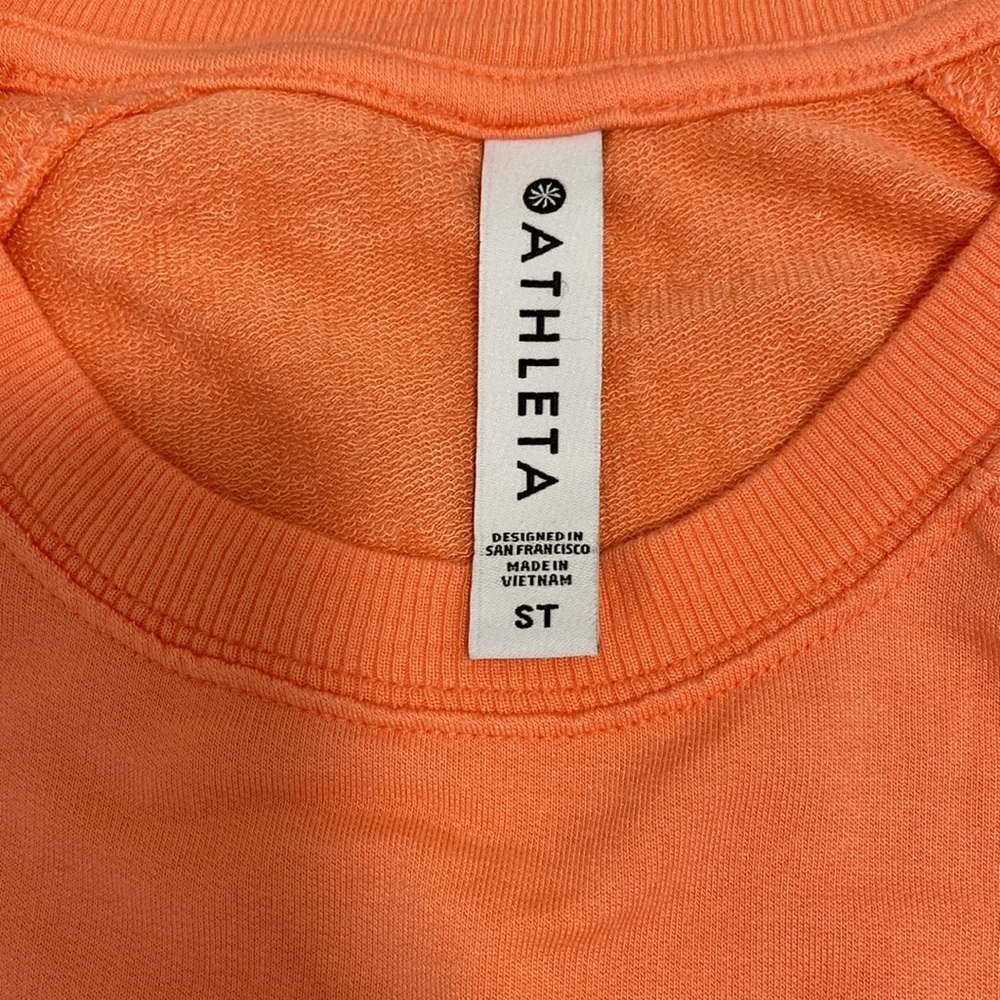 Athleta Mindset Sweatshirt S Tall Island Coral - Picture 4 of 8